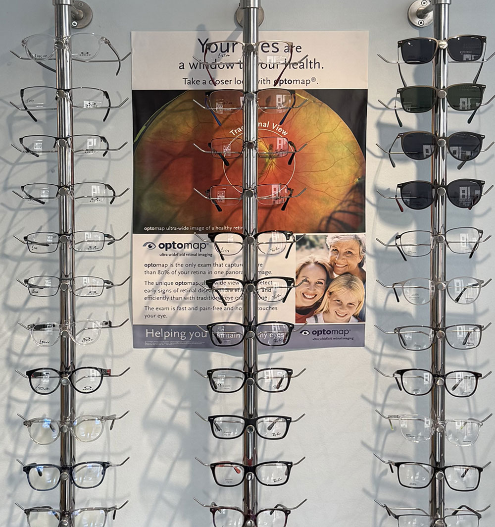 Dozens of spectacles frames to choose from