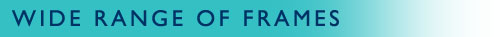 A wide range of frames in stock